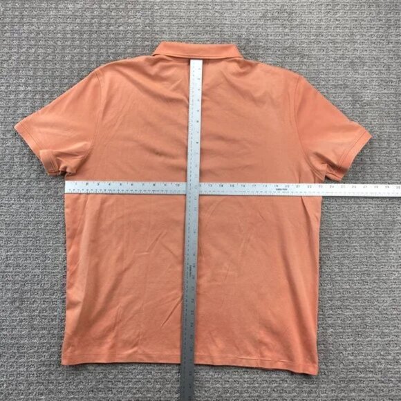 CK Calvin Klein Polo Shirt Men Extra Large XL Orange Casual Golf Shirt Golfer - Picture 7 of 9